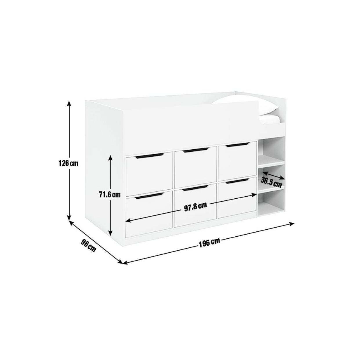 Habitat Jude Mid Sleeper Bed Frame With Drawers - Grey – image 3