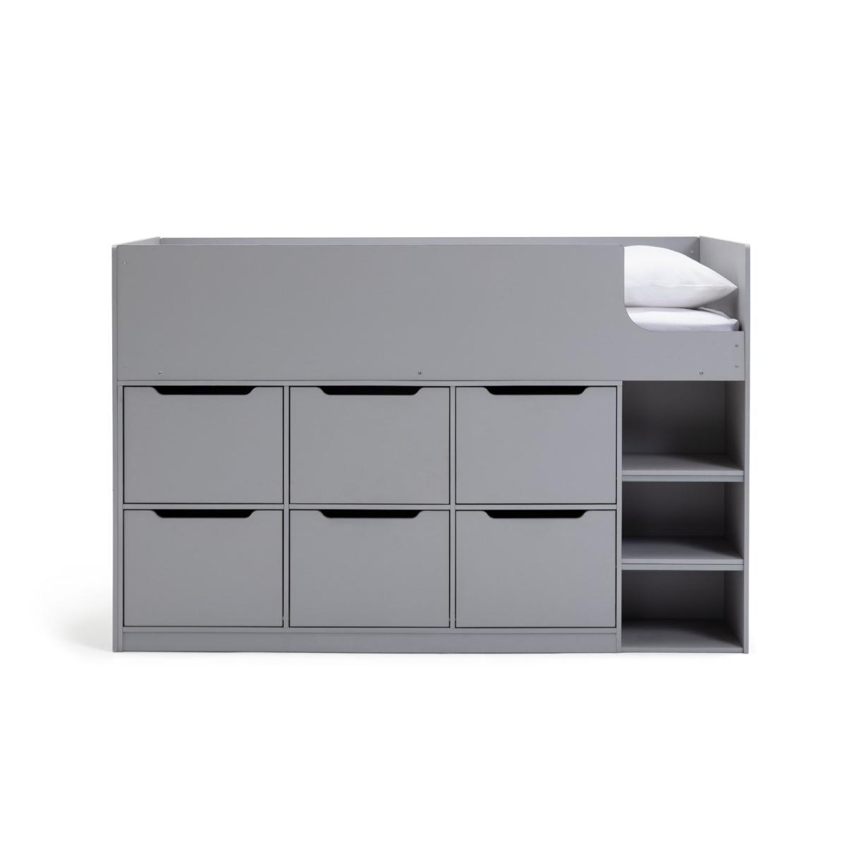 Habitat Jude Mid Sleeper Bed Frame With Drawers - Grey – image 4