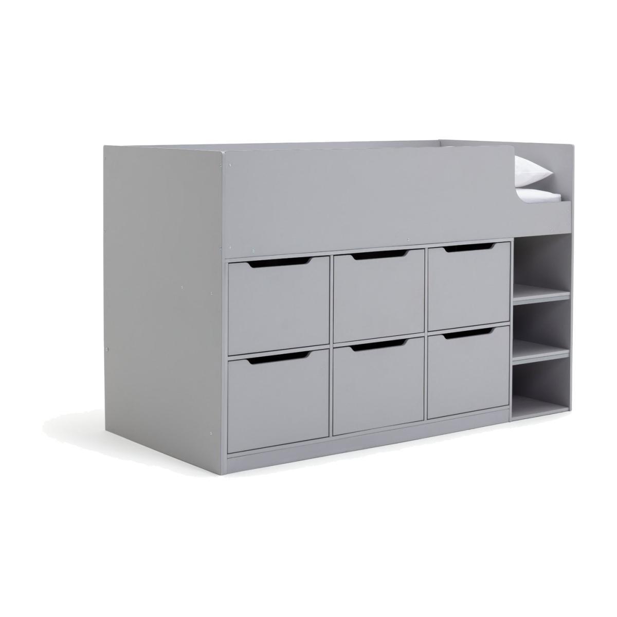 Habitat Jude Mid Sleeper Bed Frame With Drawers - Grey – image 1