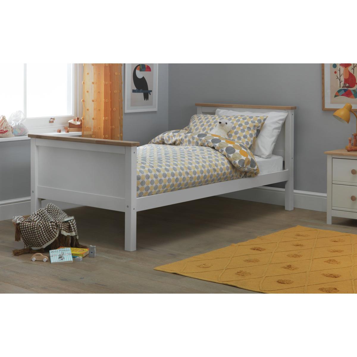 Habitat Brooklyn Kids Bed and Mattress - White and Oak – image 2