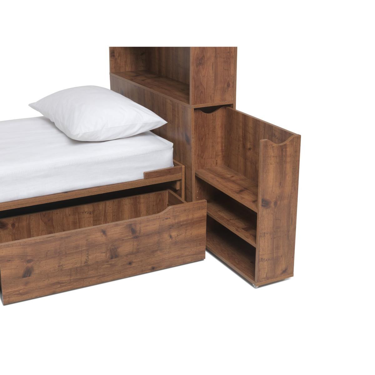 Habitat Lloyd Cabin Bed With Headboard -Rustic Oak Effect – image 7