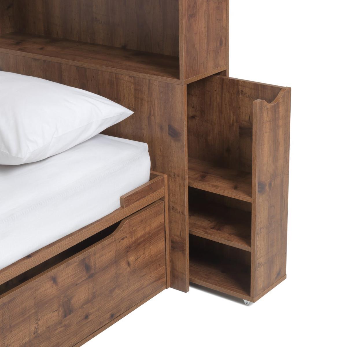 Habitat Lloyd Cabin Bed With Headboard -Rustic Oak Effect – image 8