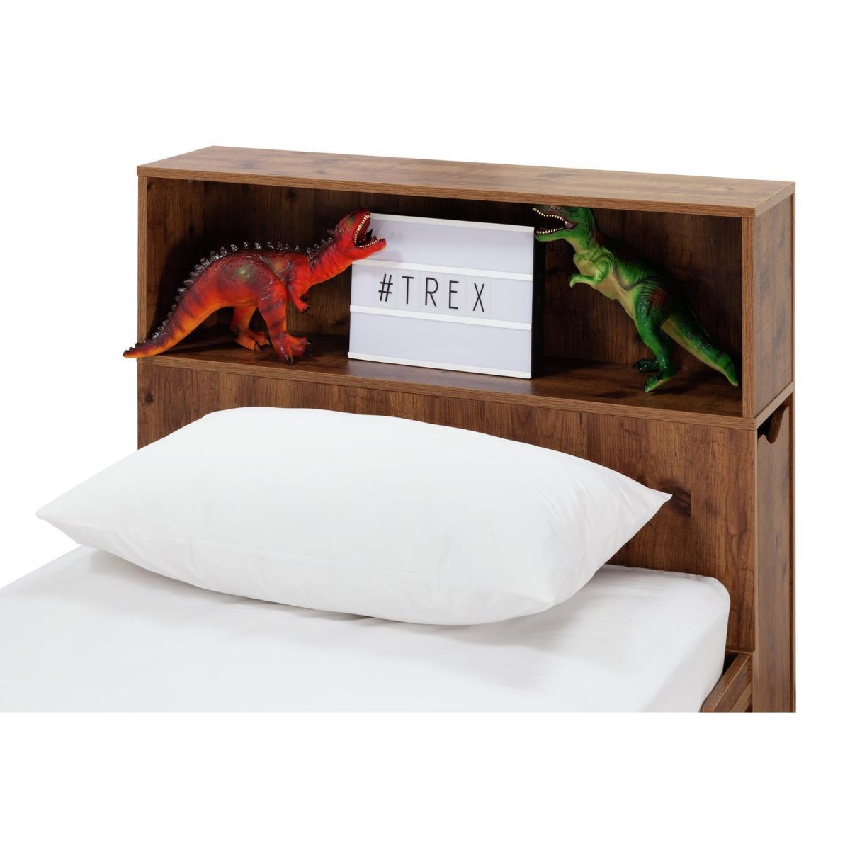 Habitat Lloyd Cabin Bed With Headboard -Rustic Oak Effect – image 9