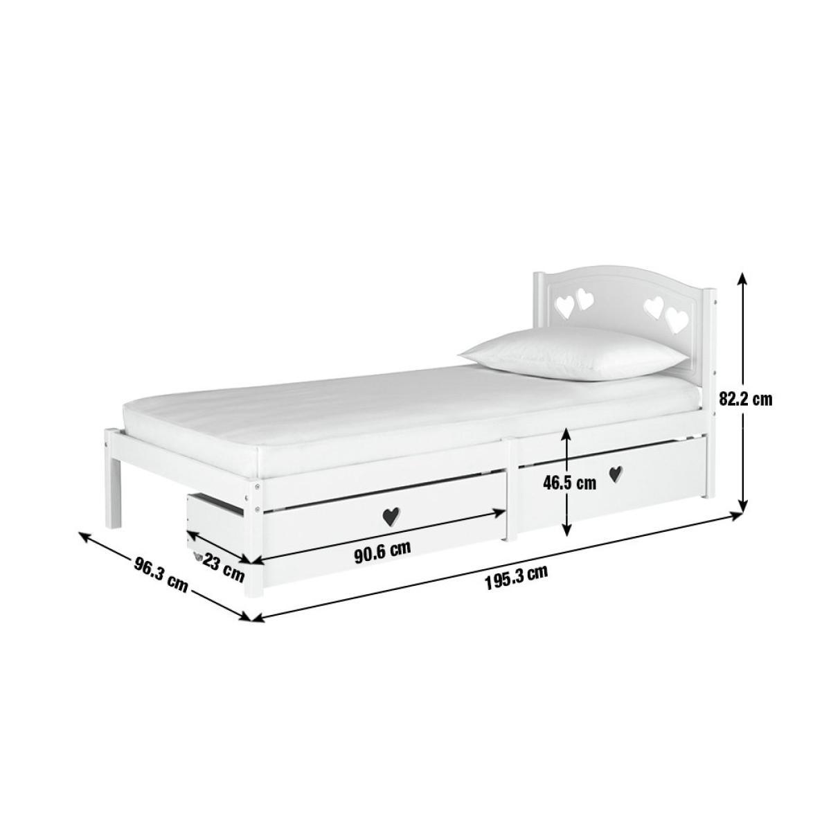 Habitat Mia Single Bed Frame with 2 Drawers - White – image 10
