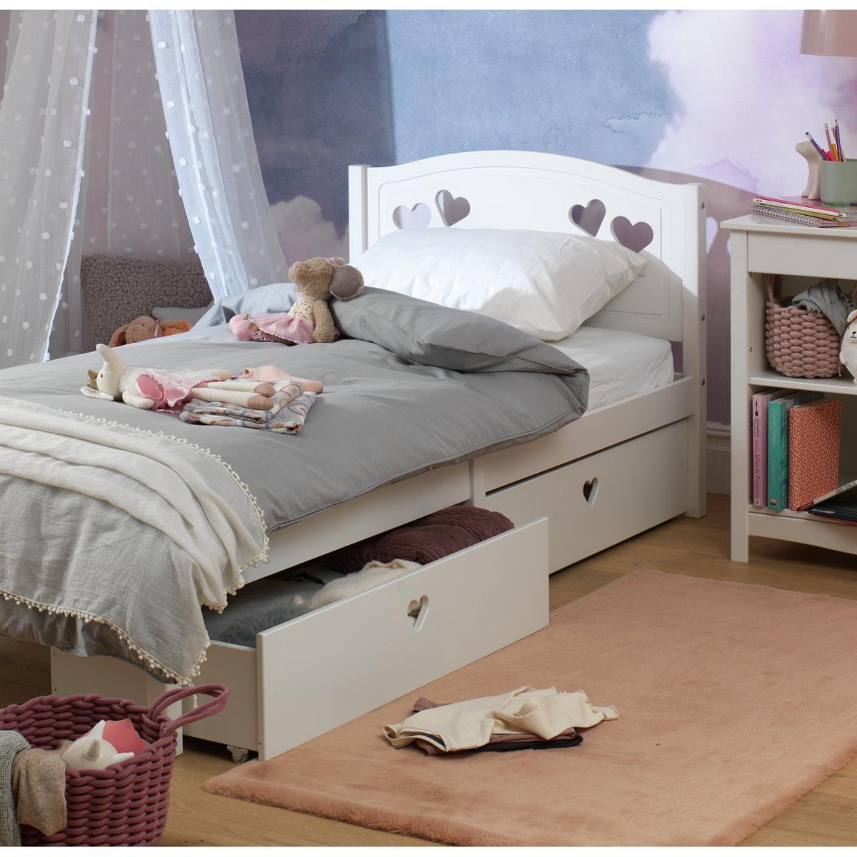 Habitat Mia Single Bed Frame with 2 Drawers - White – image 1