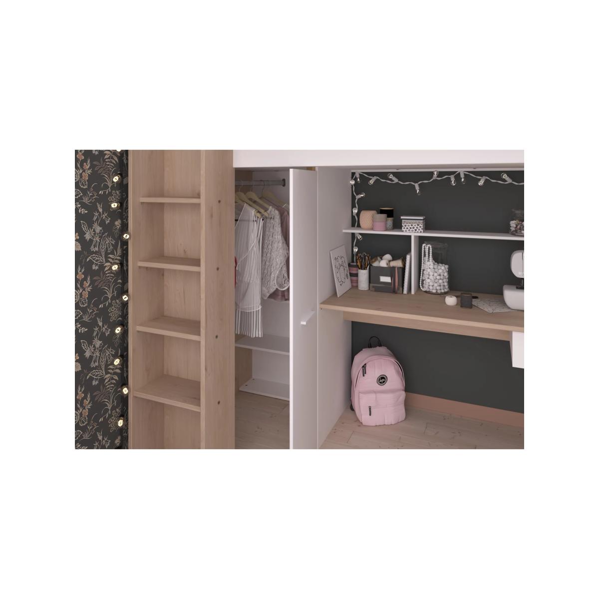 Kids Avenue Parisot Greyson High-Sleeper Bed Frame and Desk, European Single – image 4
