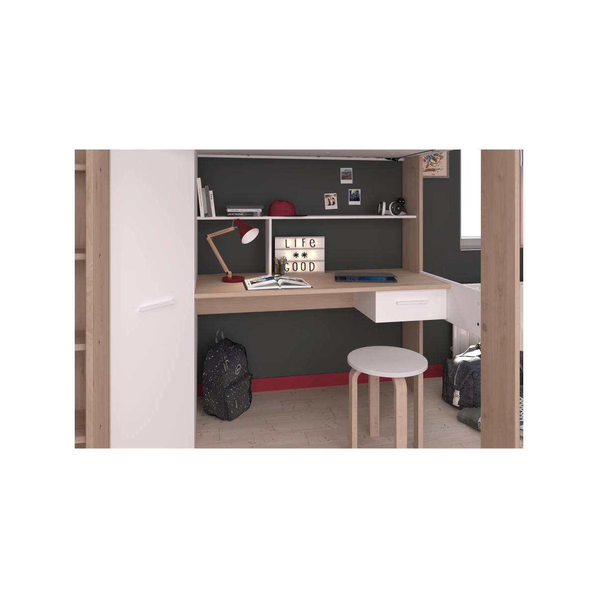 Kids Avenue Parisot Greyson High-Sleeper Bed Frame and Desk, European Single – image 5