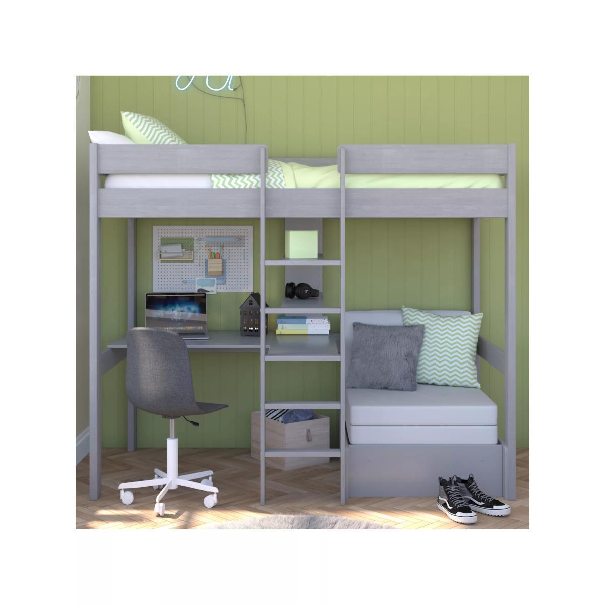 Stompa High Sleeper with Built in Desk and Chair Bed, Extra Long Single – image 2