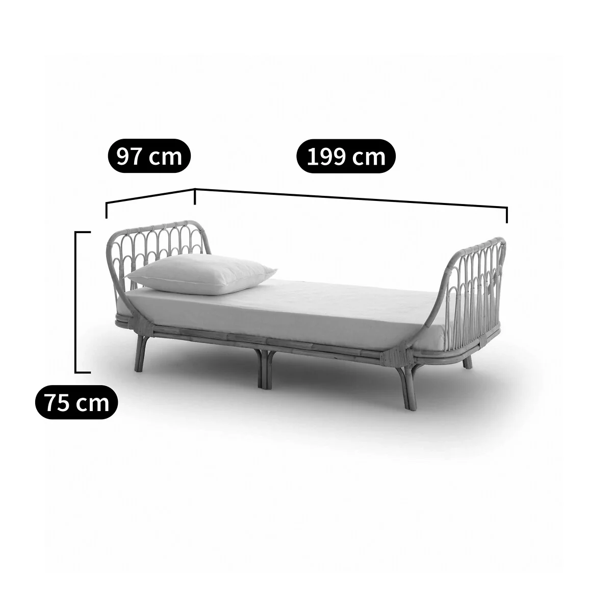 Meïdo Rattan Child's Bed – image 7