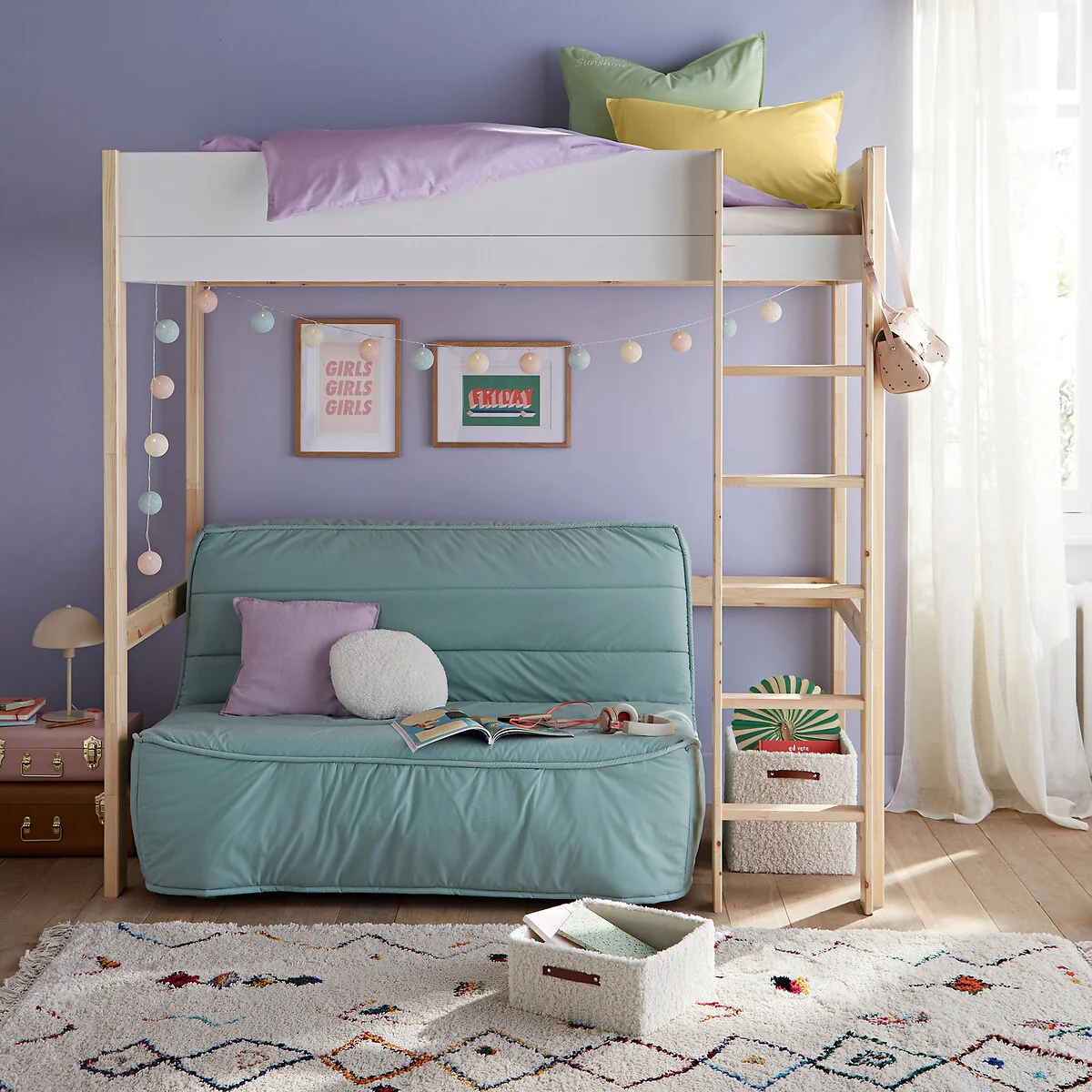 Meeting Single Solid Pine Loft Bed – image 2