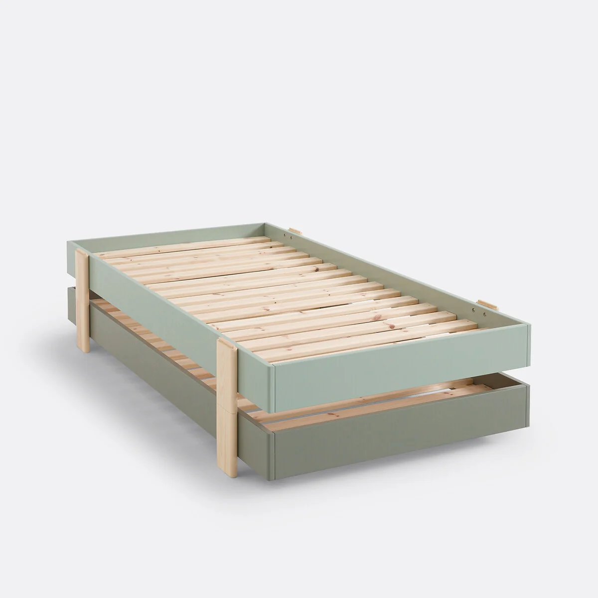 Pyla Solid Pine Stackable Bed with Bed Base – image 7