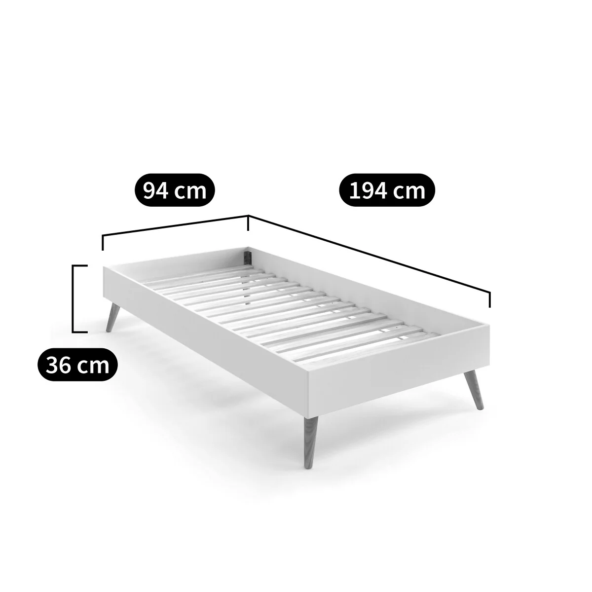Jimi Single Bed with Slats – image 6