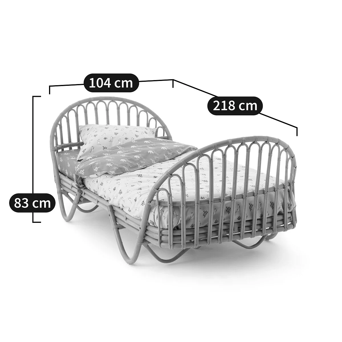 Malu Vintage Rattan Child Bed – image 7