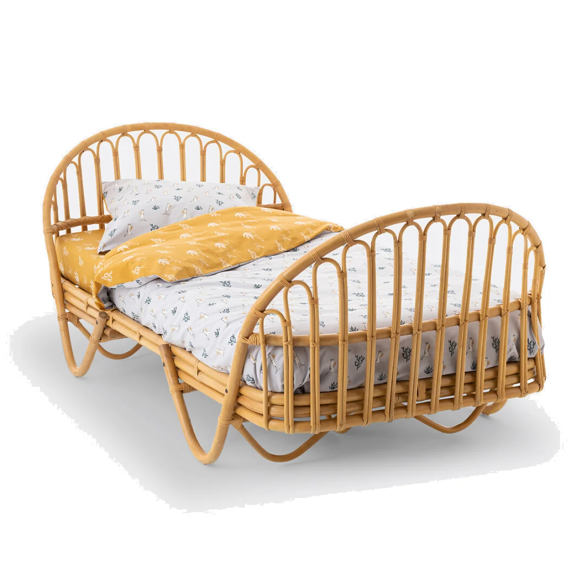 Malu Vintage Rattan Child Bed – image 1