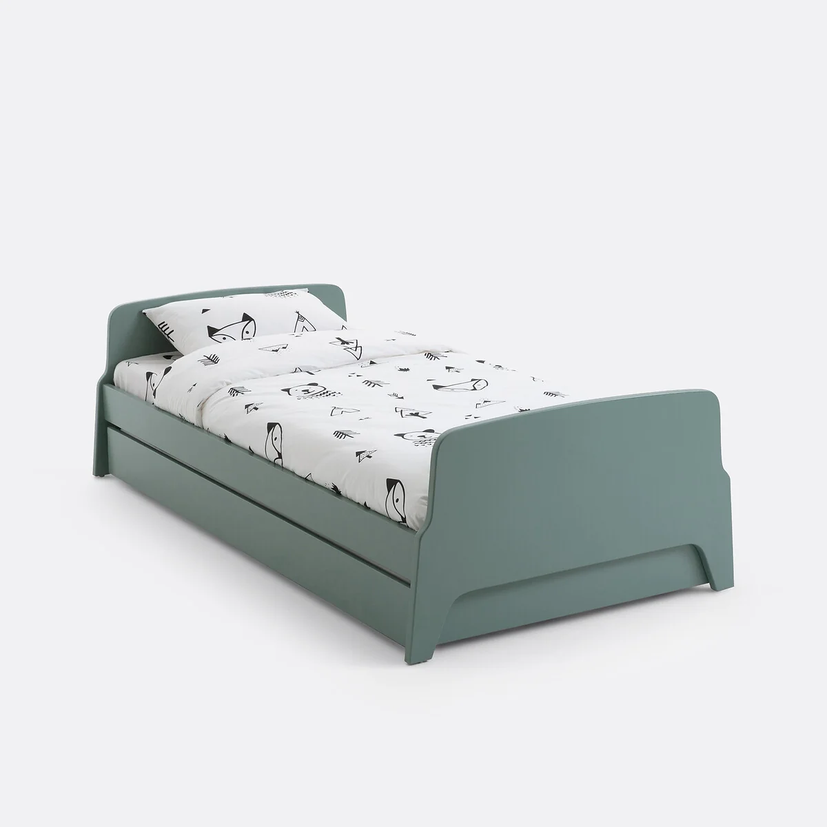 Adil Vintage Retro Style Trundle Bed, Single – image 4