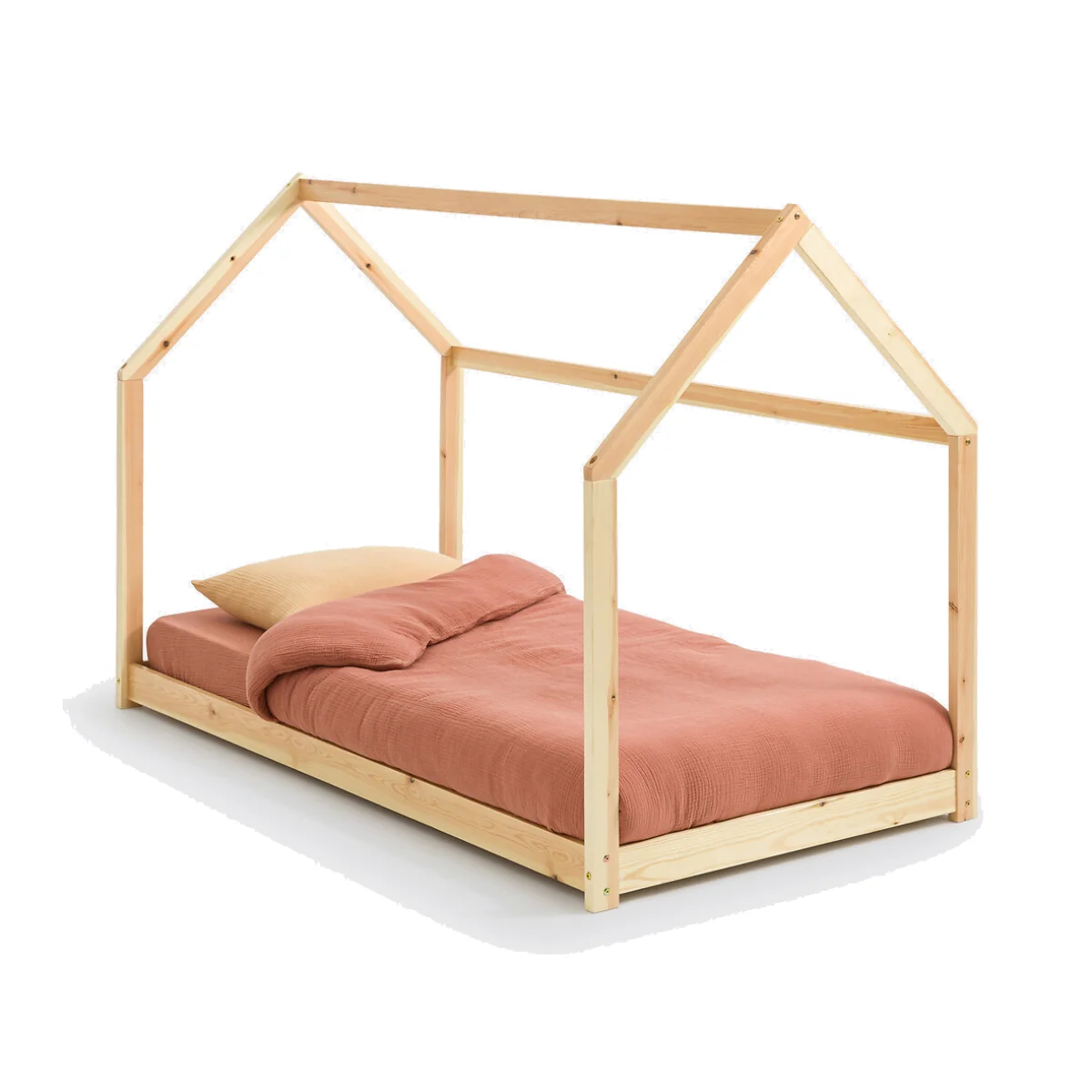 Archi Cabin Bed in Solid Pine with Bed Base – image 1