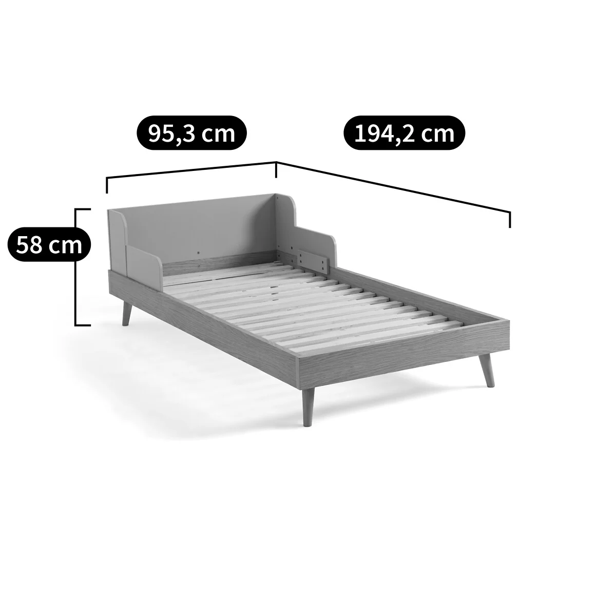 Augusto Oak Veneer Child's Bed – image 7