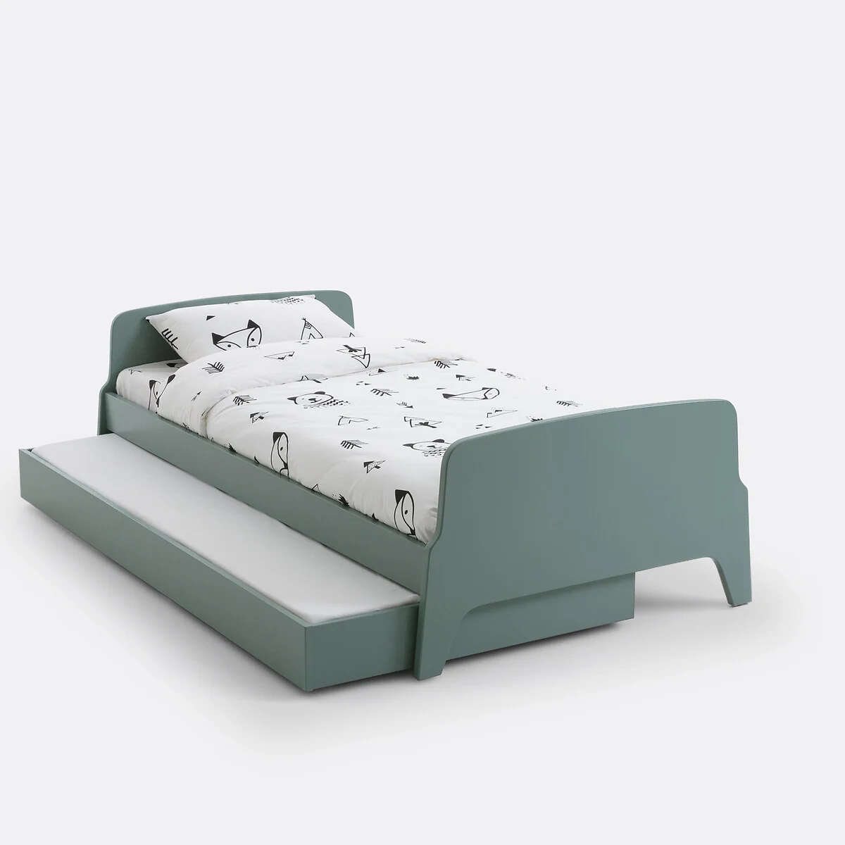 Adil Vintage Retro Style Single Bed with Bed Base – image 5