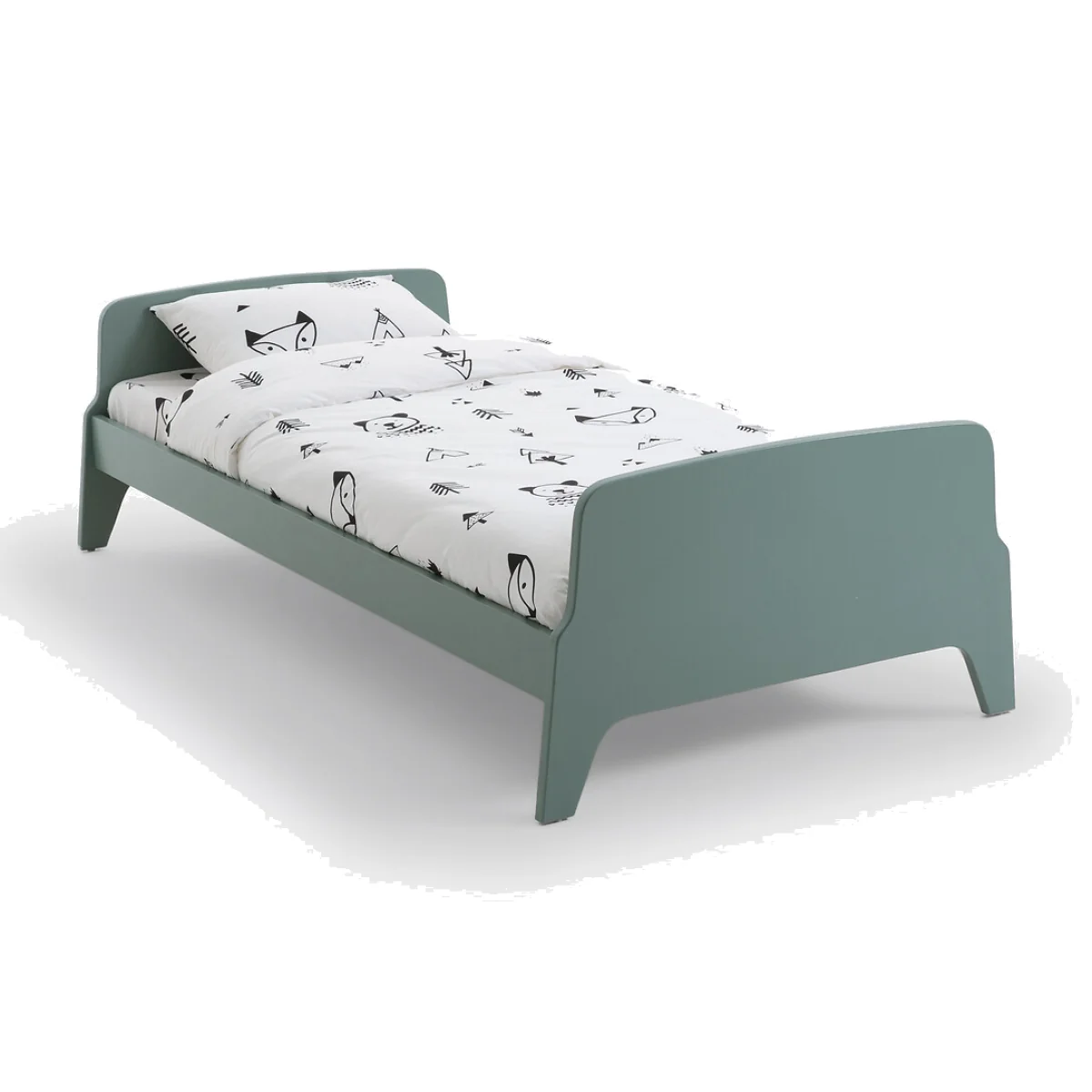 Adil Vintage Retro Style Single Bed with Bed Base – image 1