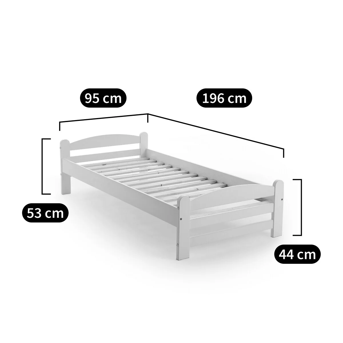 Loan Solid Pine Bed with Bed Base – image 7
