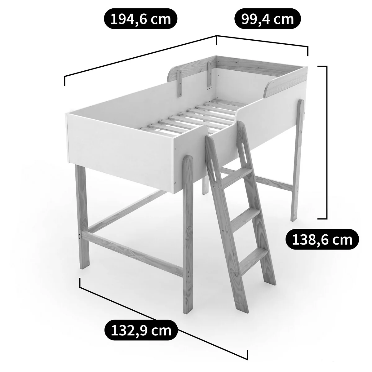 Arturo Mid-Height Loft Bed – image 5