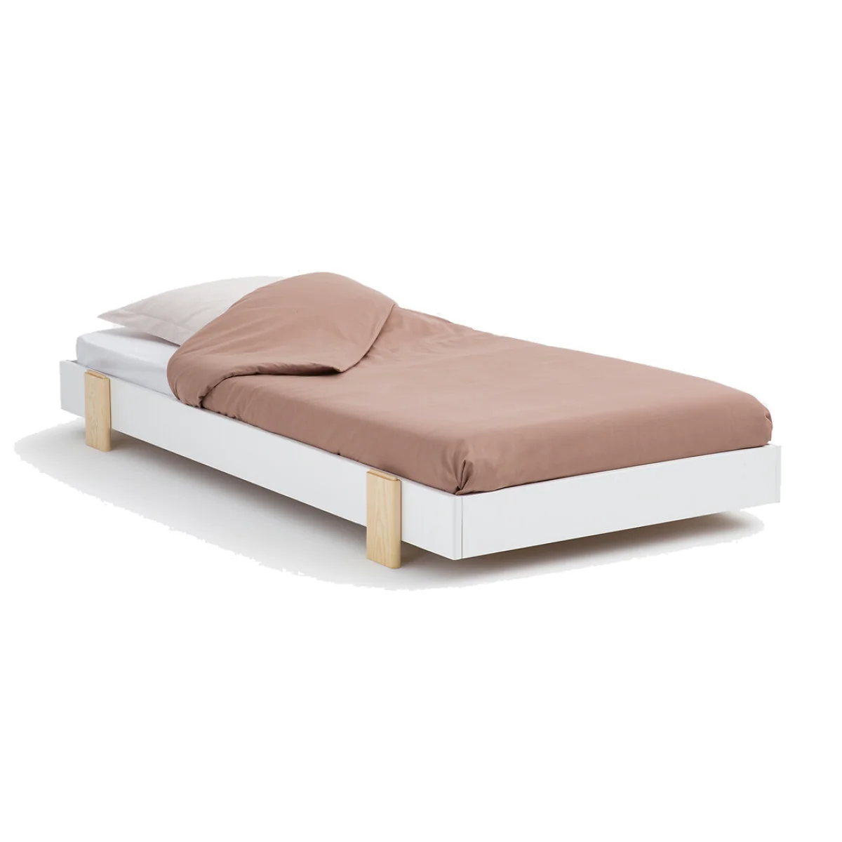 Pyla Solid Pine Stackable Bed with Bed Base – image 1