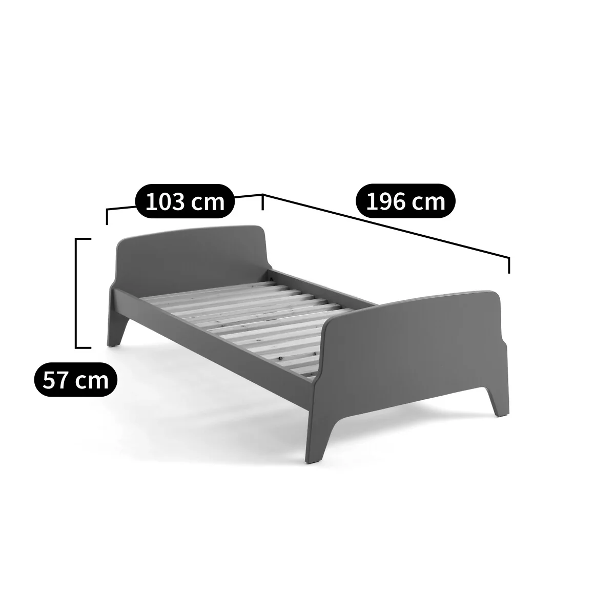 Adil Vintage Retro Style Single Bed with Bed Base – image 7