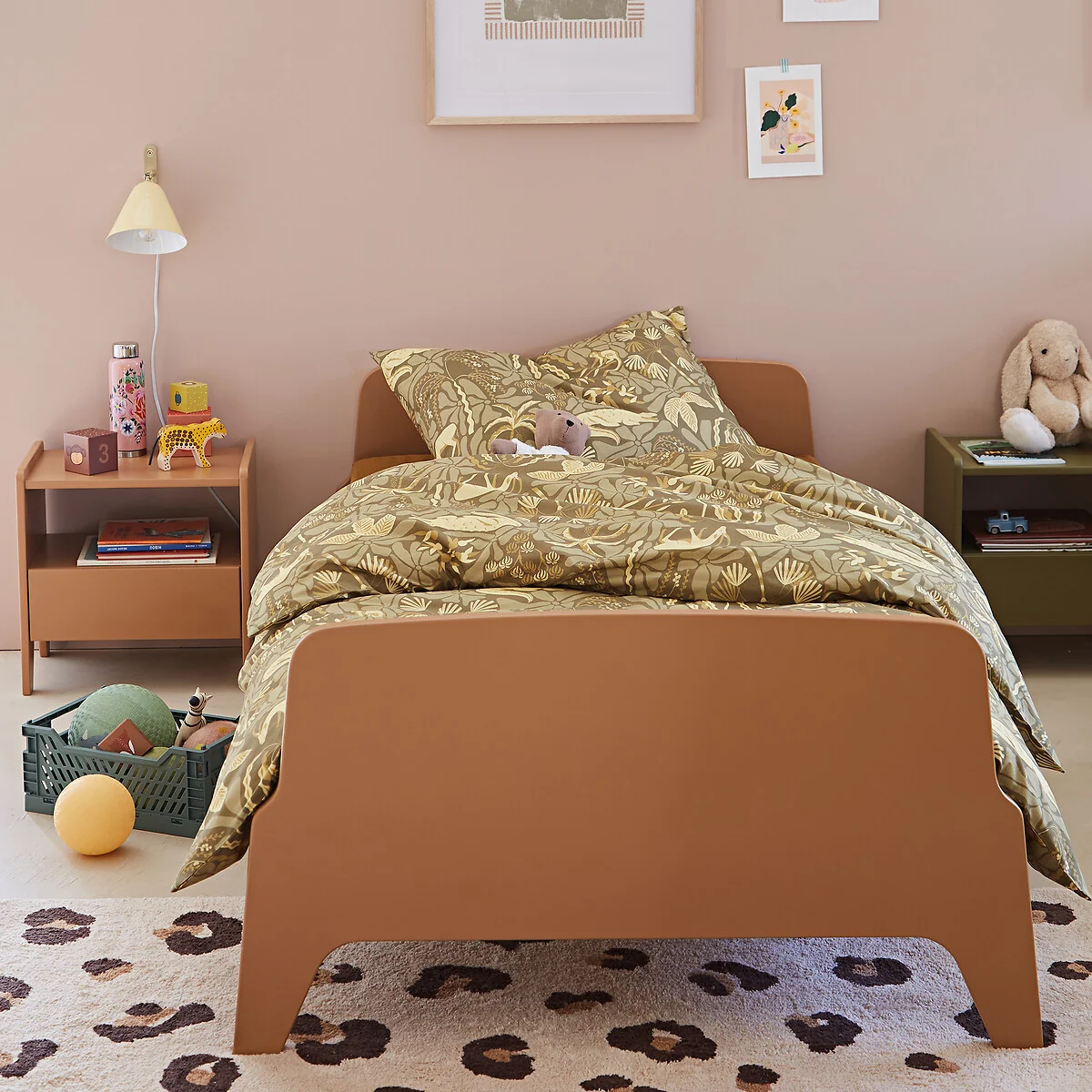 Adil Vintage Retro Style Single Bed with Bed Base – image 2