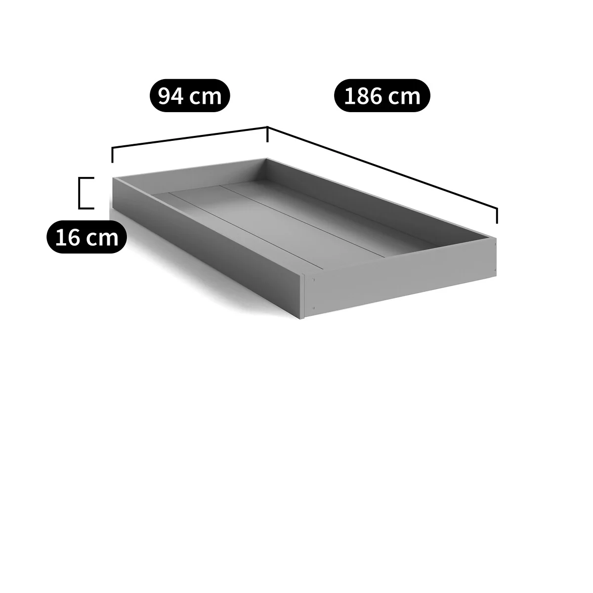 Adil Vintage Retro Style Trundle Bed, Single – image 7
