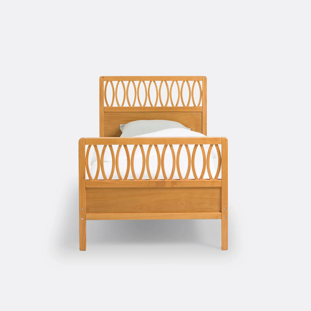 Malaya Vintage Solid Pine Bed with Bed Base – image 2