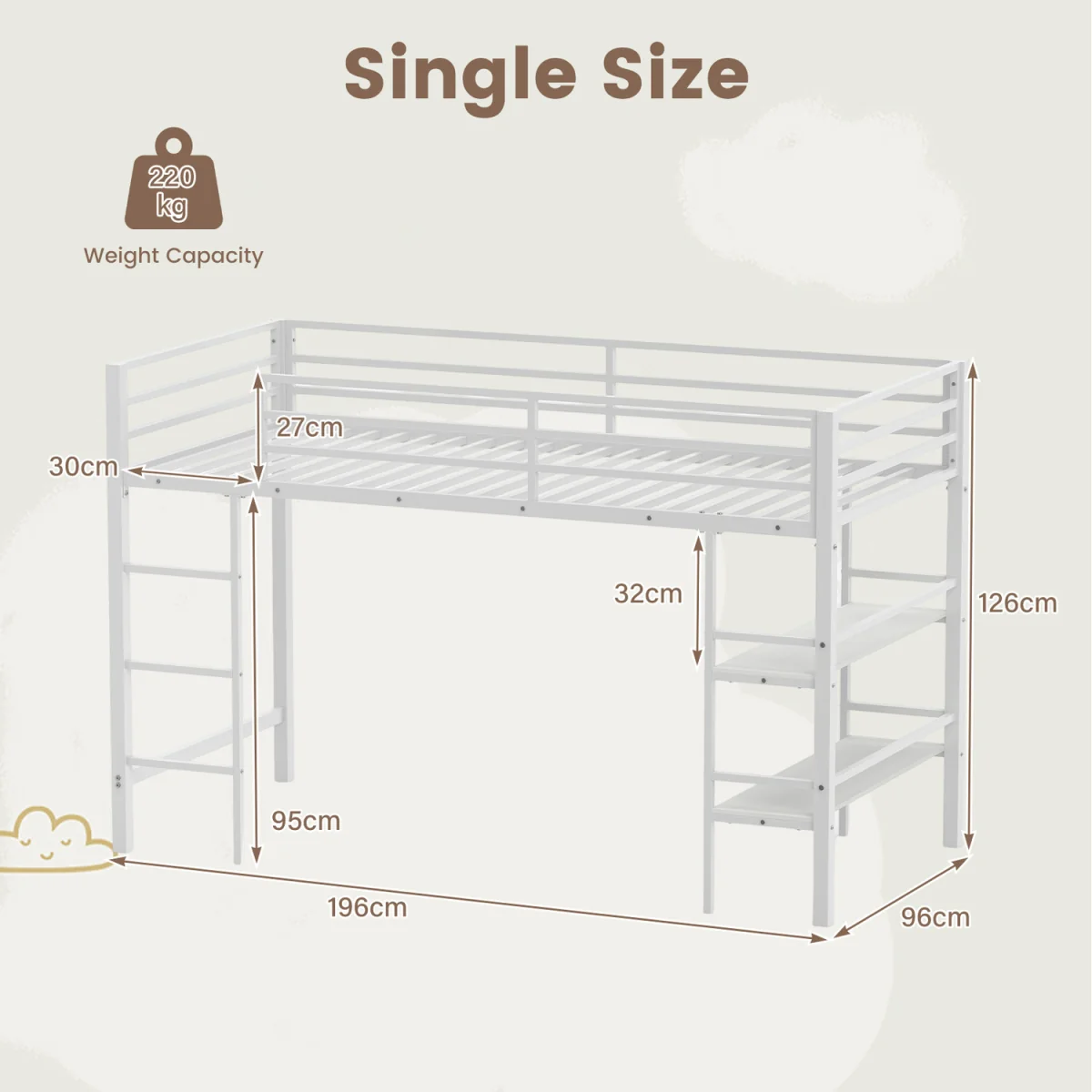 Kids Low Loft Bed – image 2