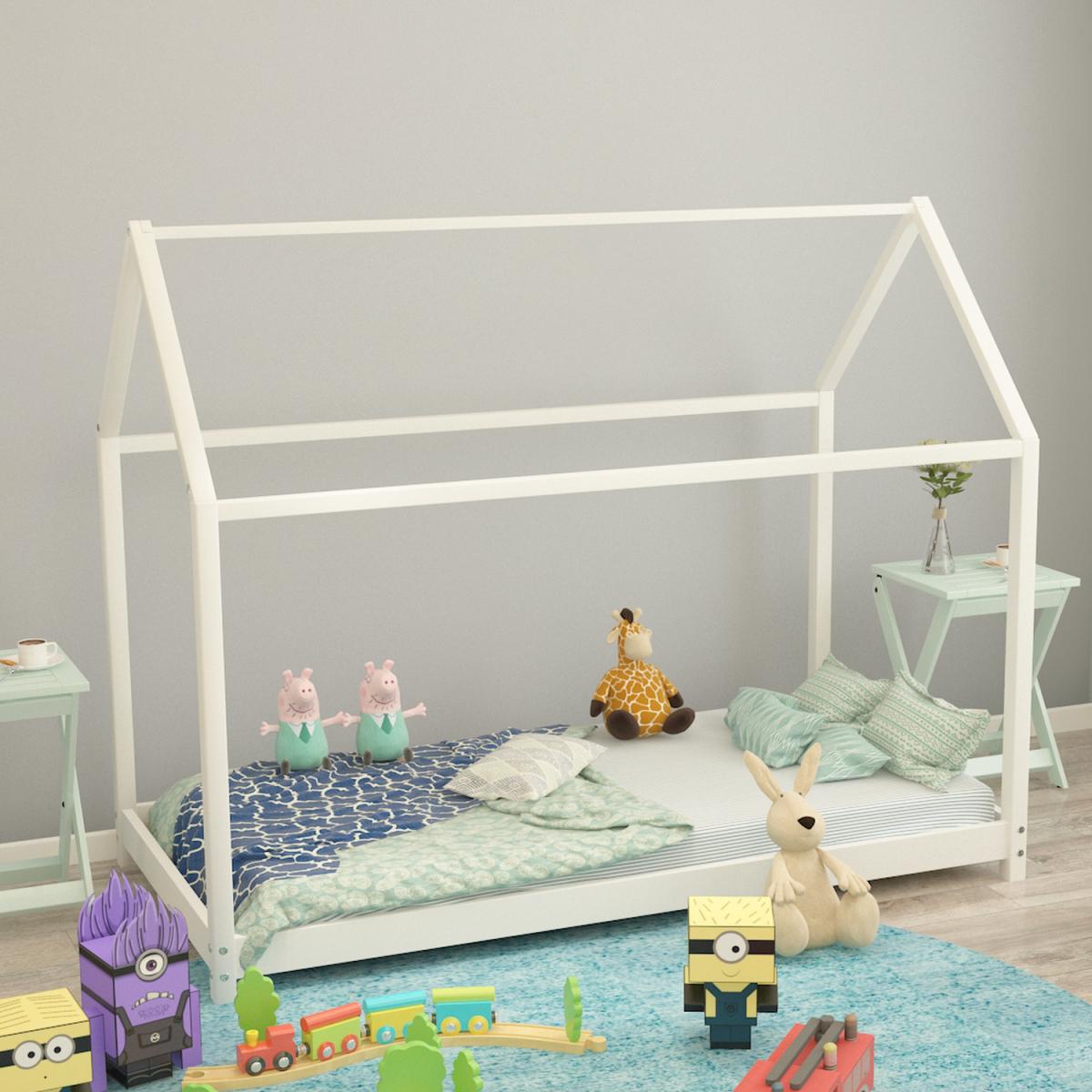 House Pine Wood Bed Frame - White – image 4