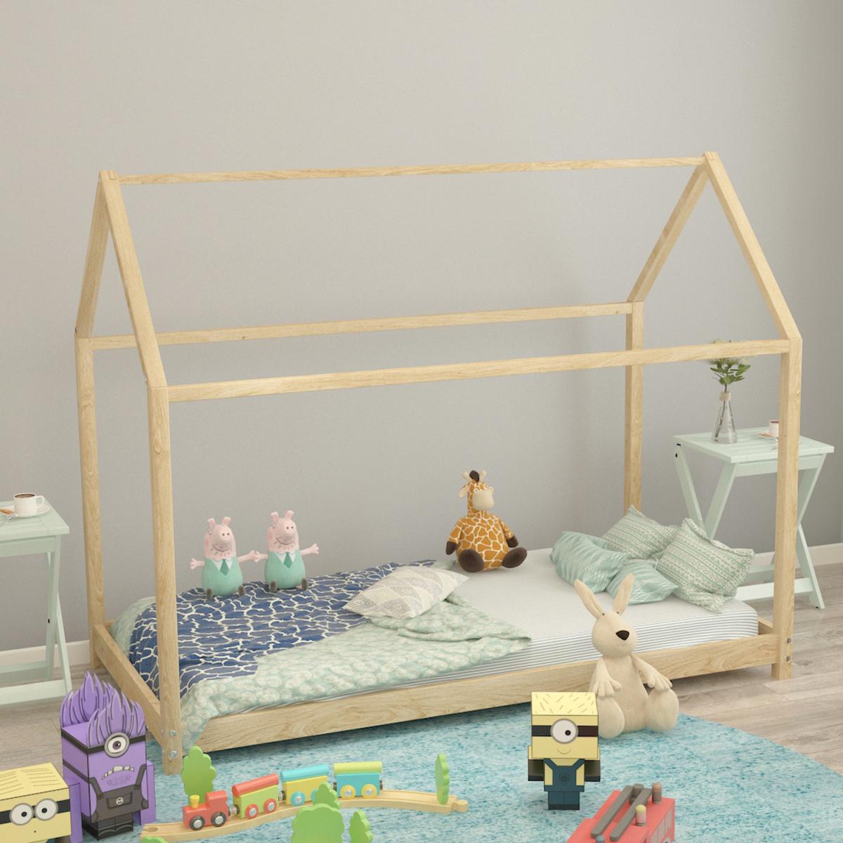 House Pine Wood Bed Frame - White – image 10