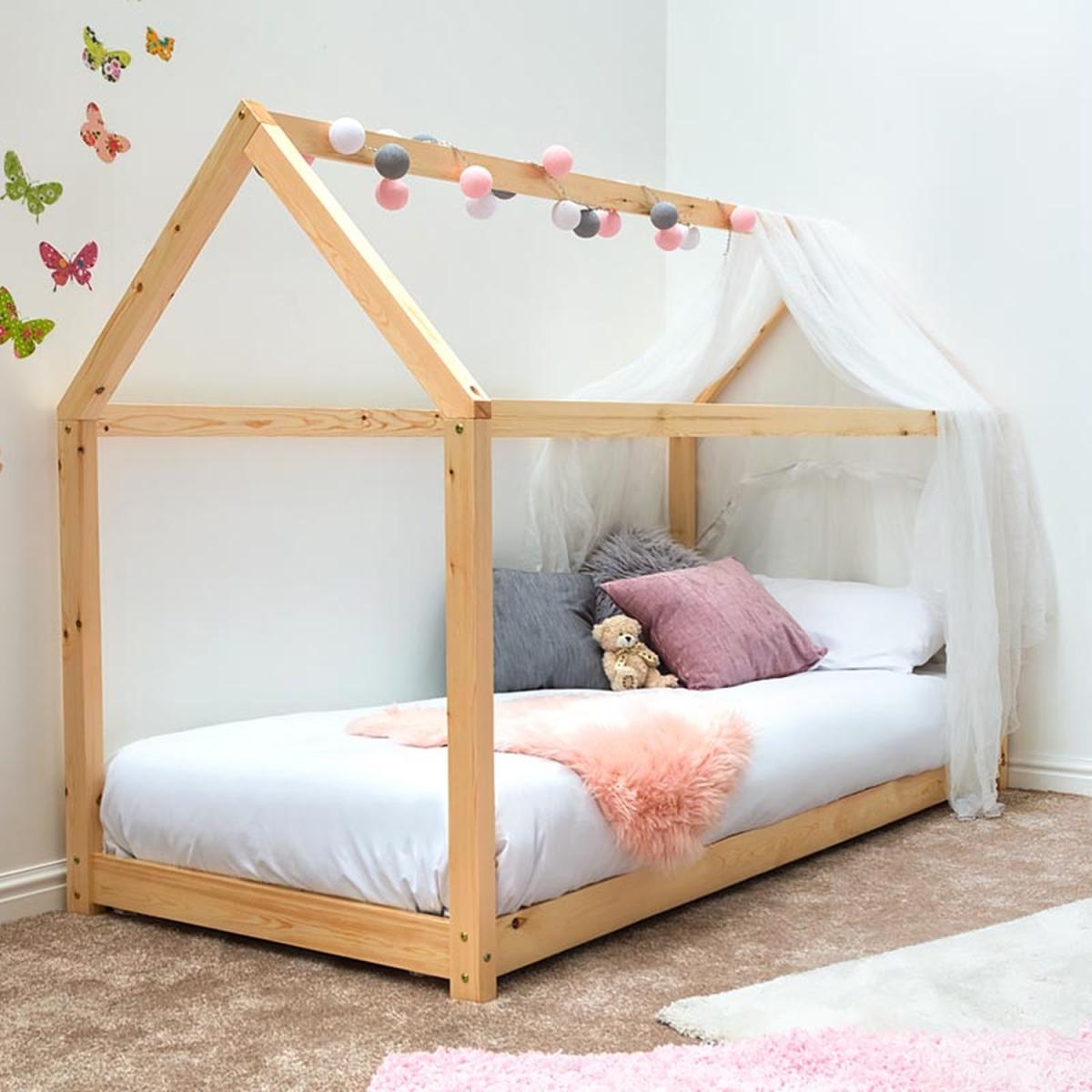 Treehouse House Style Wooden Pine Kids Bed Frame - Pine – image 2