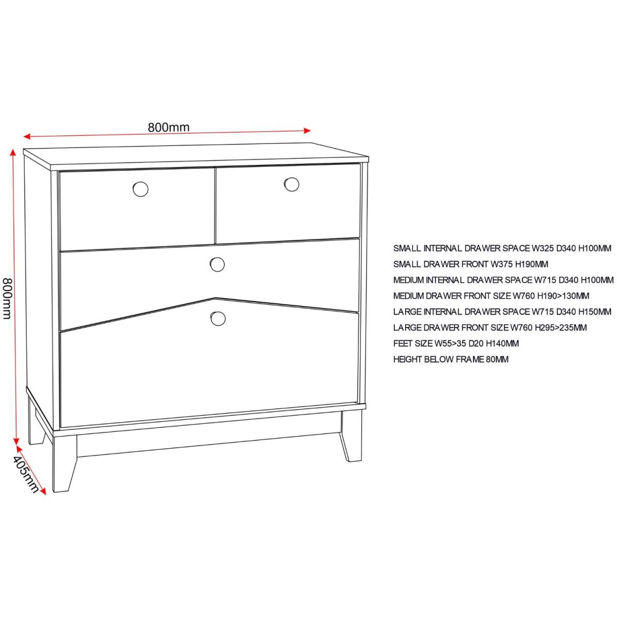 Cody Bedroom Set - White and Pine Effect – image 11