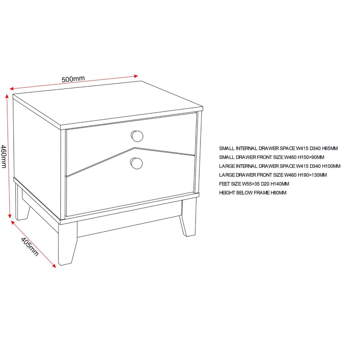 Cody Bedroom Set - White and Pine Effect – image 10