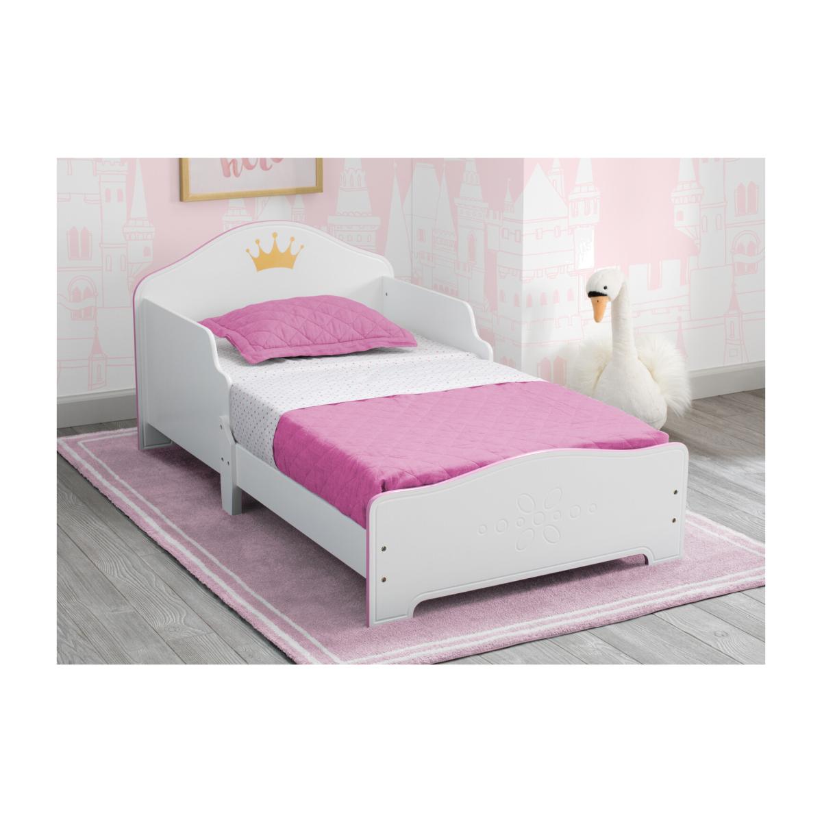 Crown Wood Toddler Bed - White – image 1