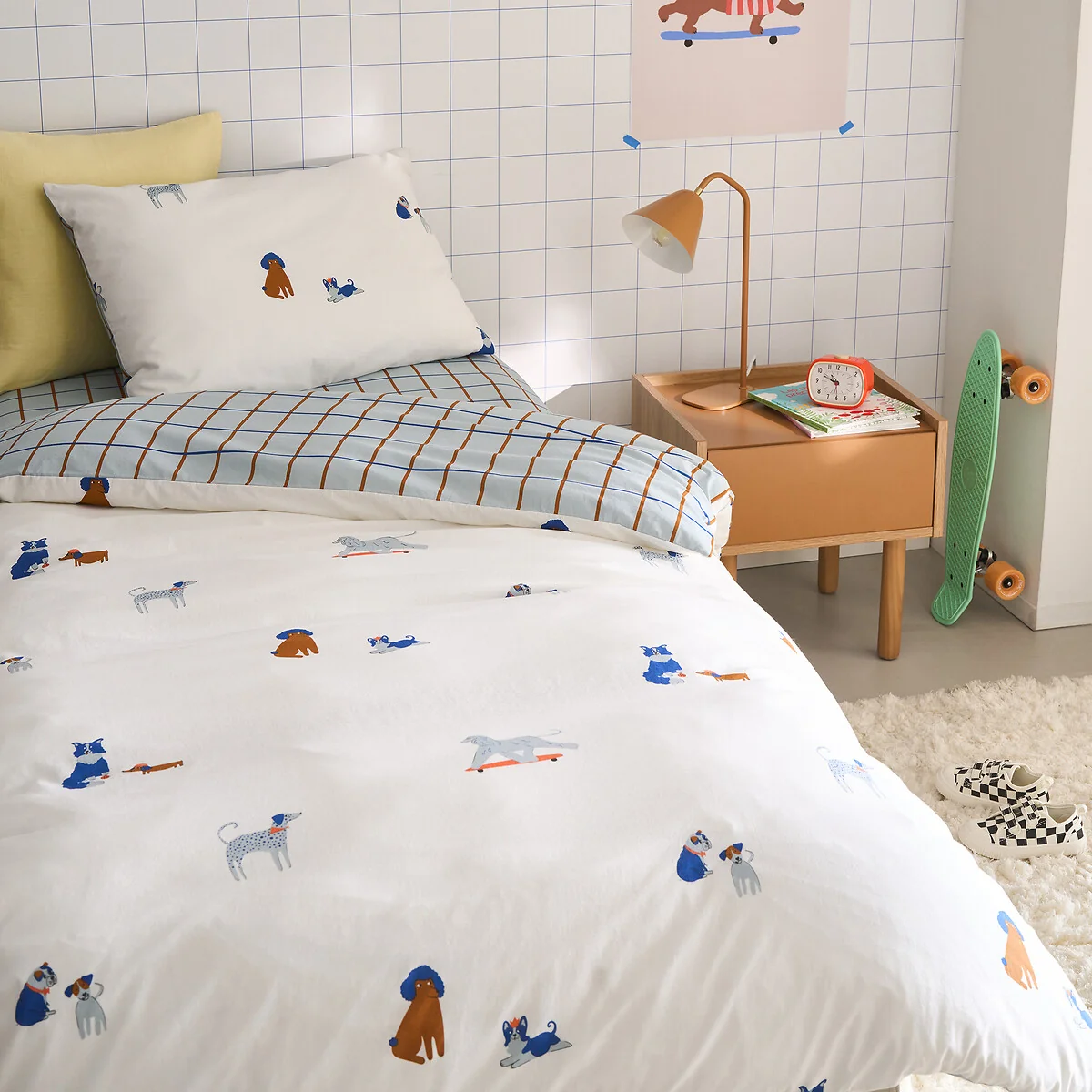 Team Chiens Dog Print Washed Cotton Child's Pillowcase – image 2