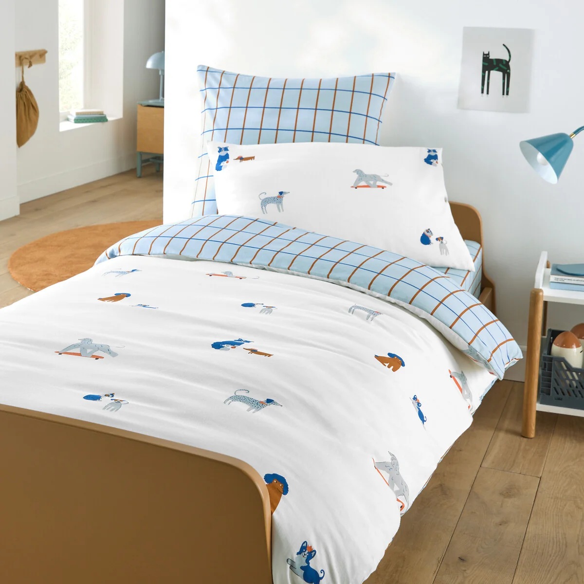 Team Chiens Dog Print Washed Cotton Child's Pillowcase – image 3