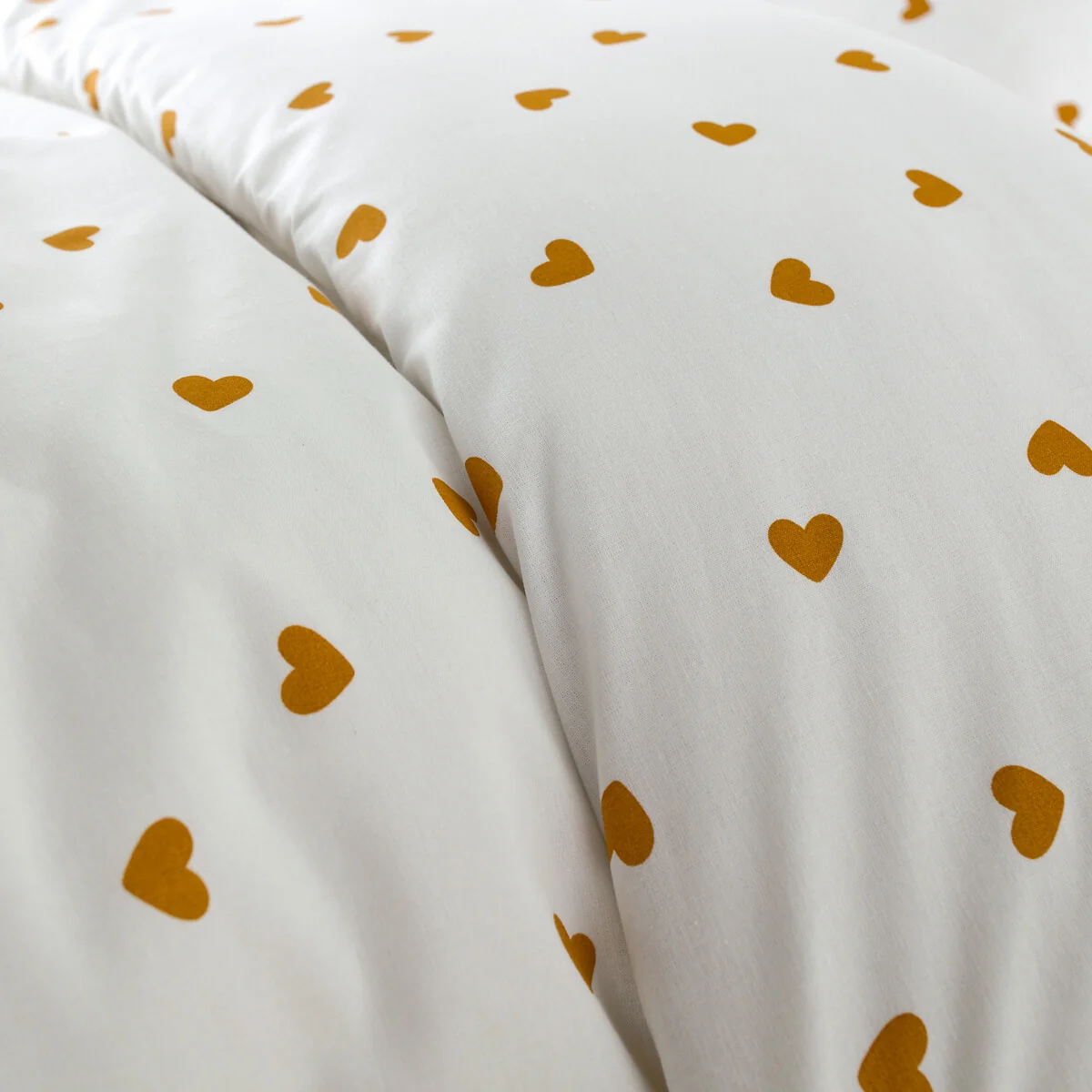 Scacco Caramel Child's Duvet Cover Set in 50% Recycled Cotton with Rectangular Pillowcase – image 3
