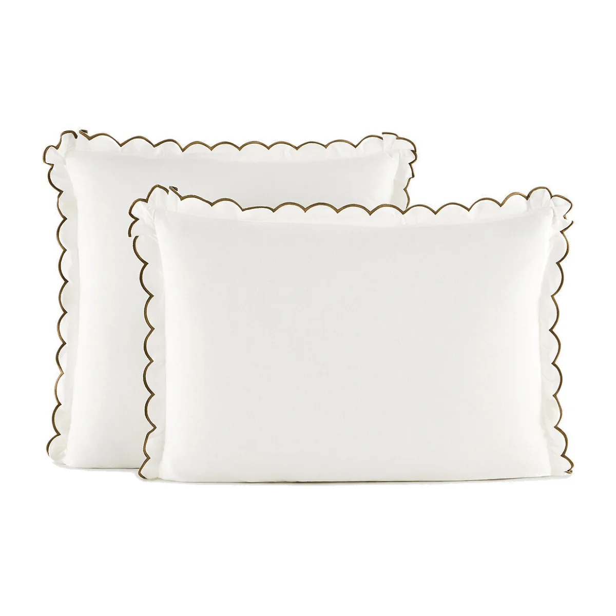 Scenario Plain Washed Cotton Scalloped Child's Pillowcase – image 1