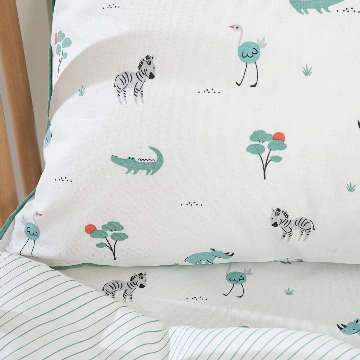 Savane Animal Print Organic Cotton Child's Pillowcase – image 3