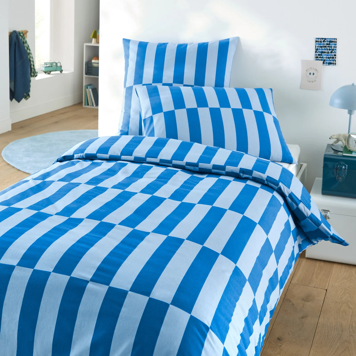 Tabaka Blue 50% Recycled Cotton Child's Pillowcase – image 2