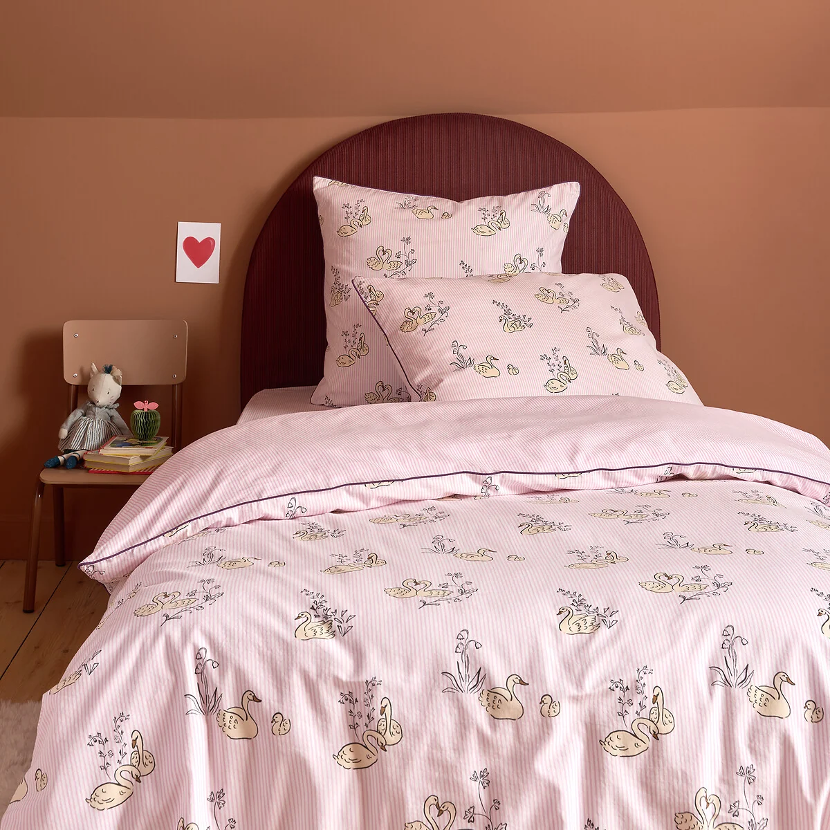 Swan Child's Pillowcase in 50% Recycled Cotton – image 2