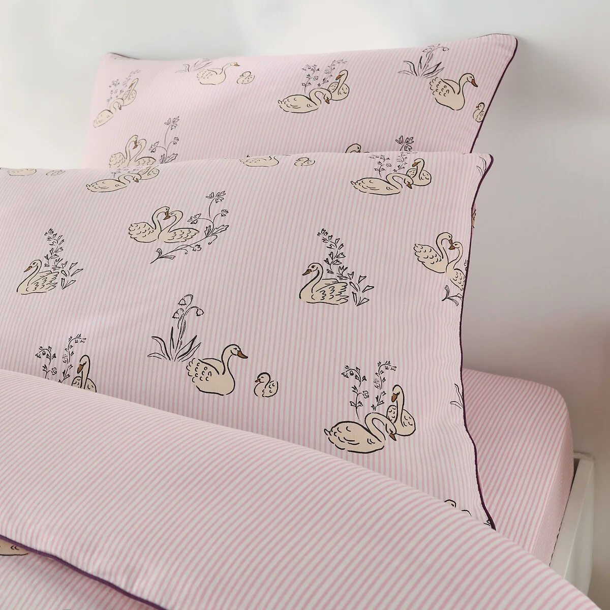 Swan Child's Pillowcase in 50% Recycled Cotton – image 4