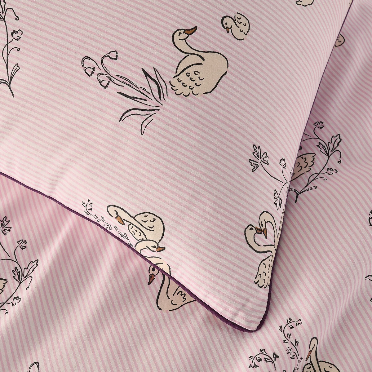 Swan Child's Pillowcase in 50% Recycled Cotton – image 5
