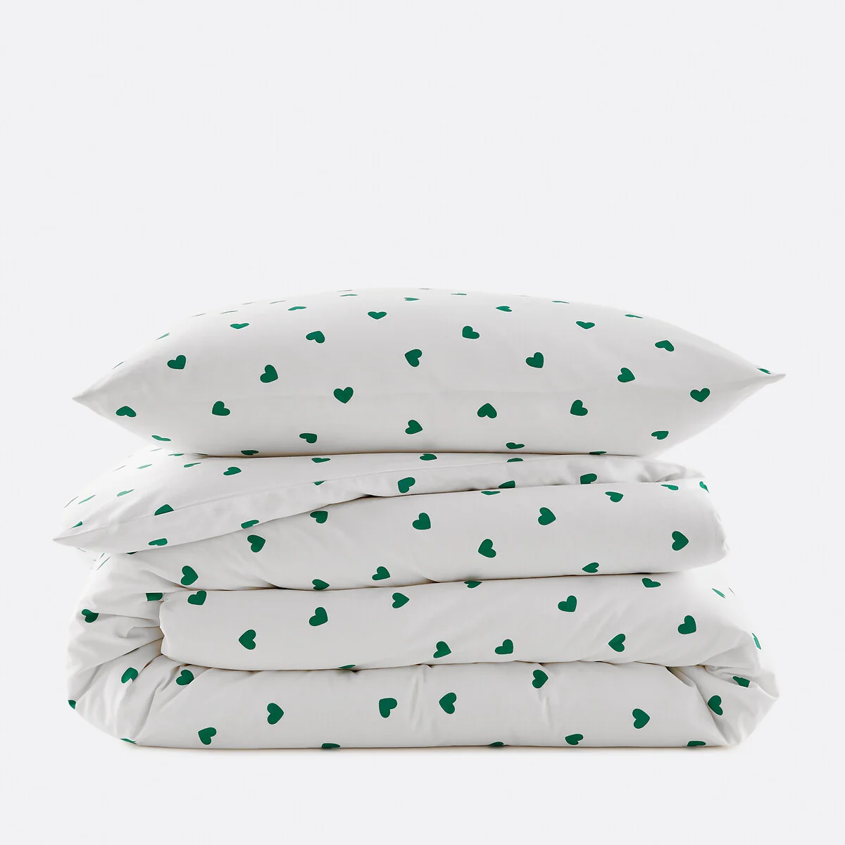 Scacco Green Child's Duvet Cover Set in 50% Recycled Cotton with Rectangular Pillowcase – image 3