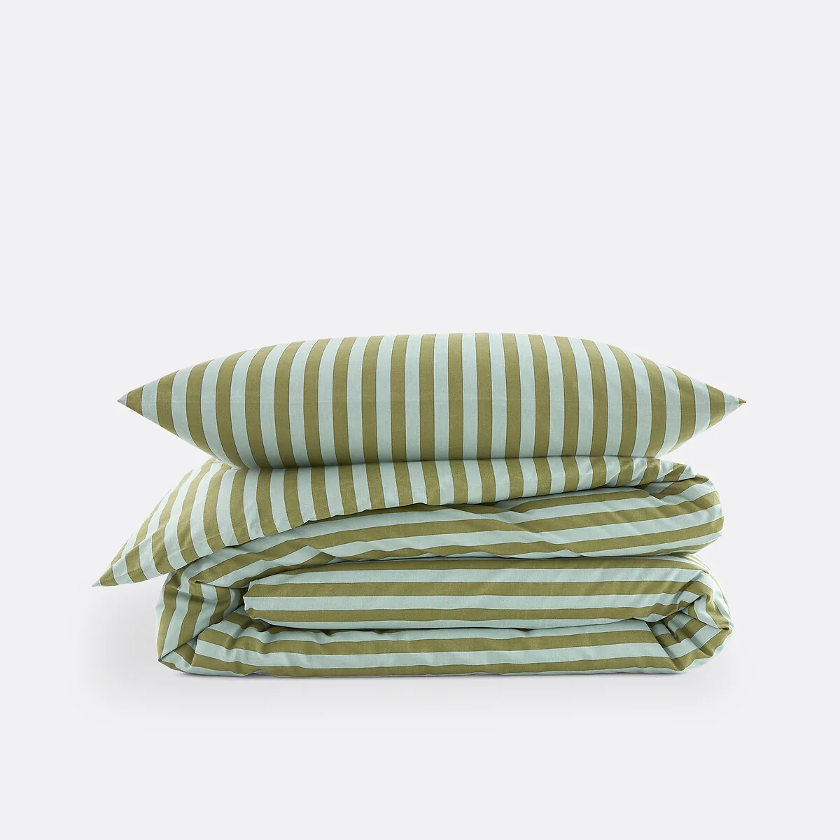 Child's Sacha Green 50% Recycled Cotton Duvet Cover Set with Square Pillowcase – image 4
