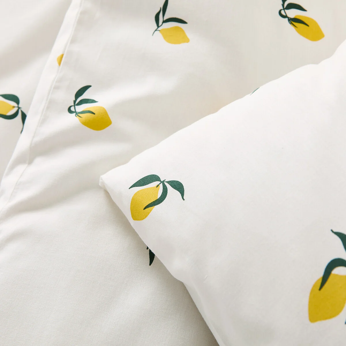 Child's Citron Cotton Duvet Cover Set with Square Pillowcase – image 4