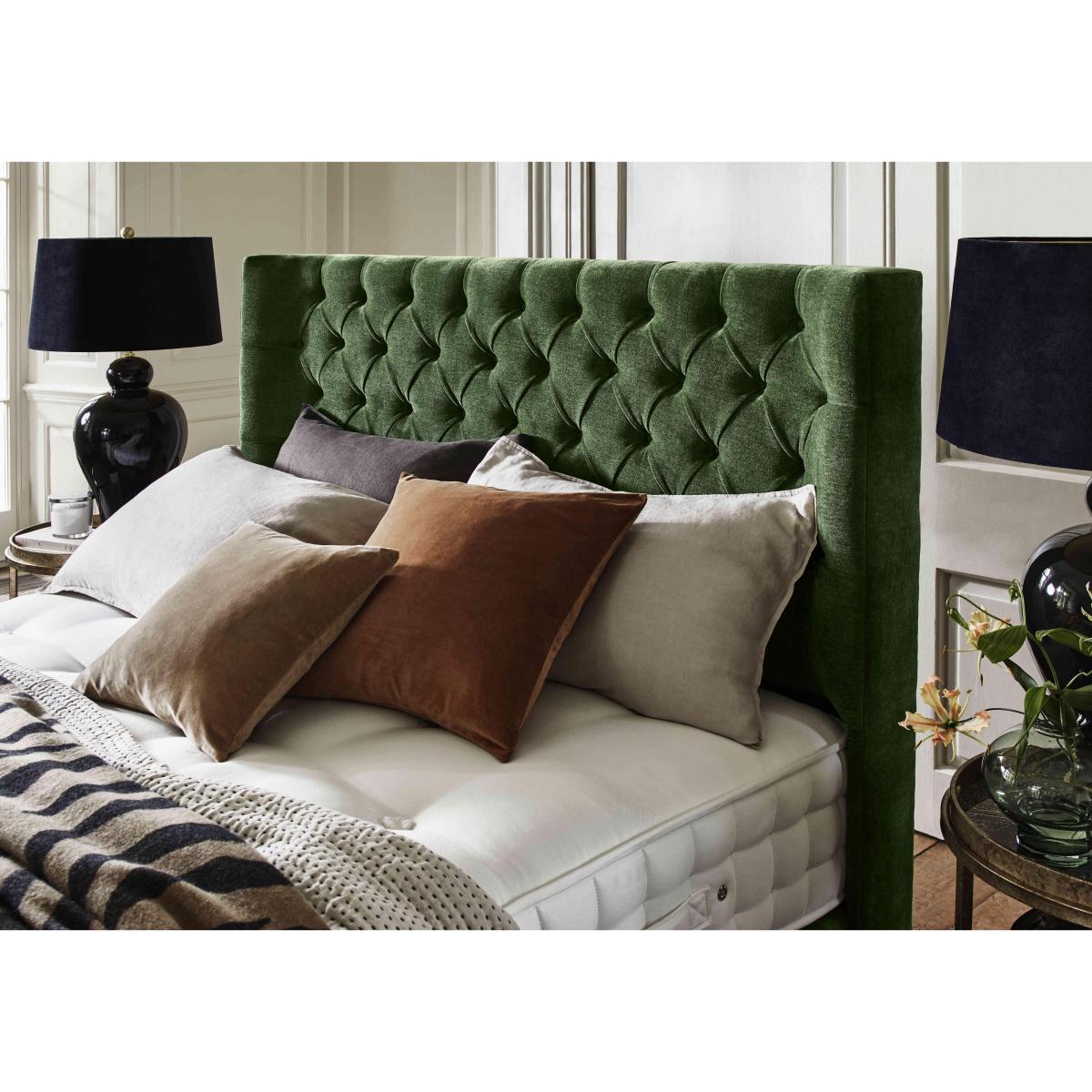 Highgrove - Harding Floor Standing Headboard - Super King - Linoso Flint – image 2